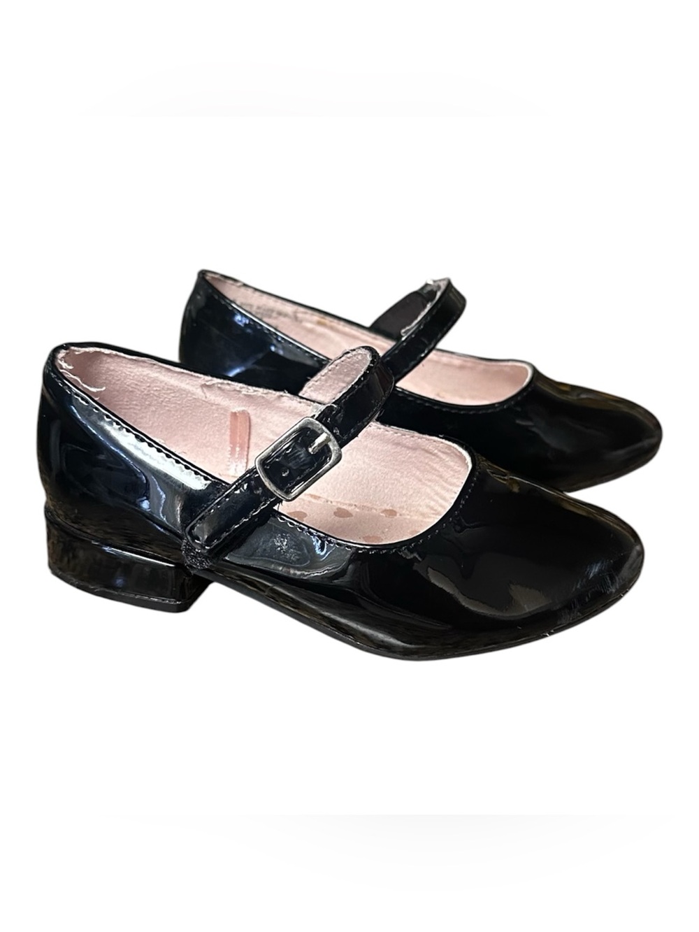 Jumping Beans Size 8 Girls patent leather Velcro strap Mary Janes dress shoes